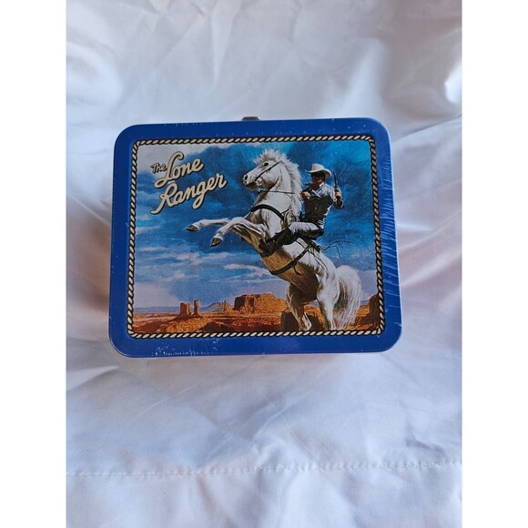 Vintage Hallmark School Days, 1998, "The Lone Ranger", Metal Lunch Box 6”x5” - Picture 1 of 6